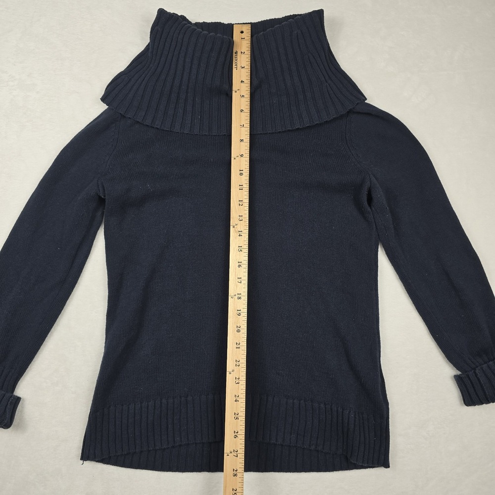 Nautica Women's‎ Size Medium Navy Blue Cowl Neck Pullover Sweater - Picture 3 of 5
